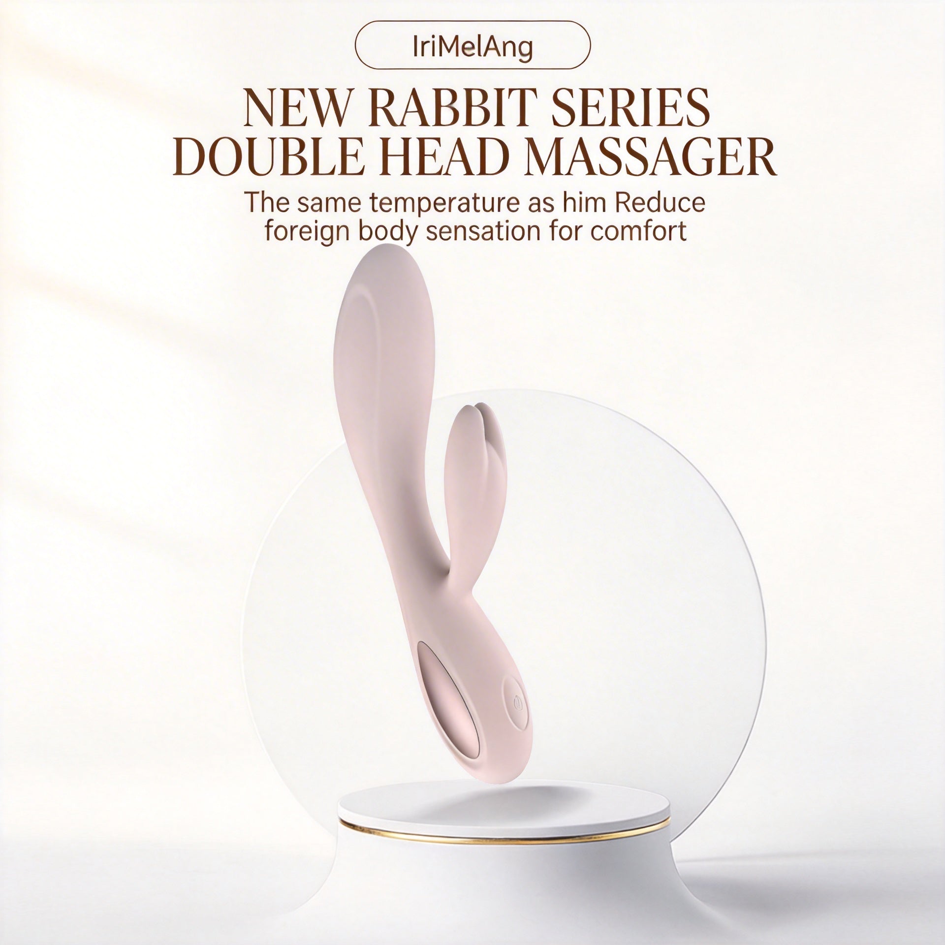IriMelAng New Rabbit Series Double Head Massager - Super Soft Flexible Dual Stimulation