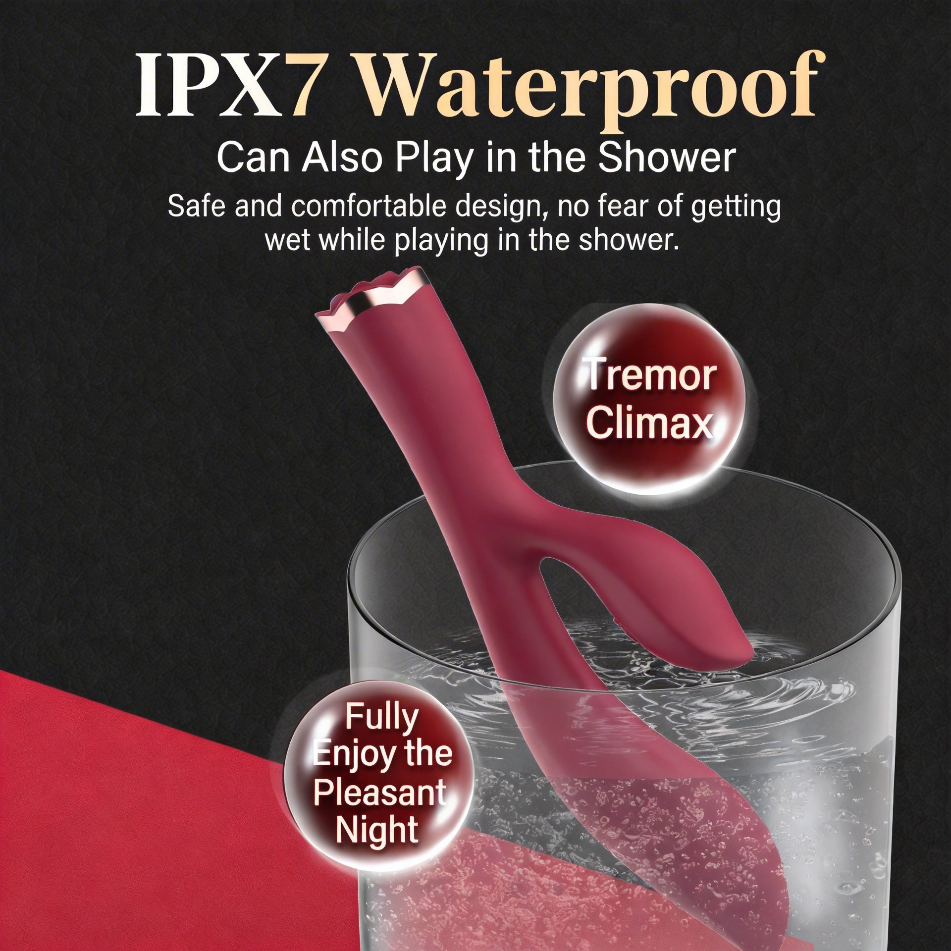 IriMelAng New Flower Series Dual-Head Massager with Remote Control - IPX7 Waterproof