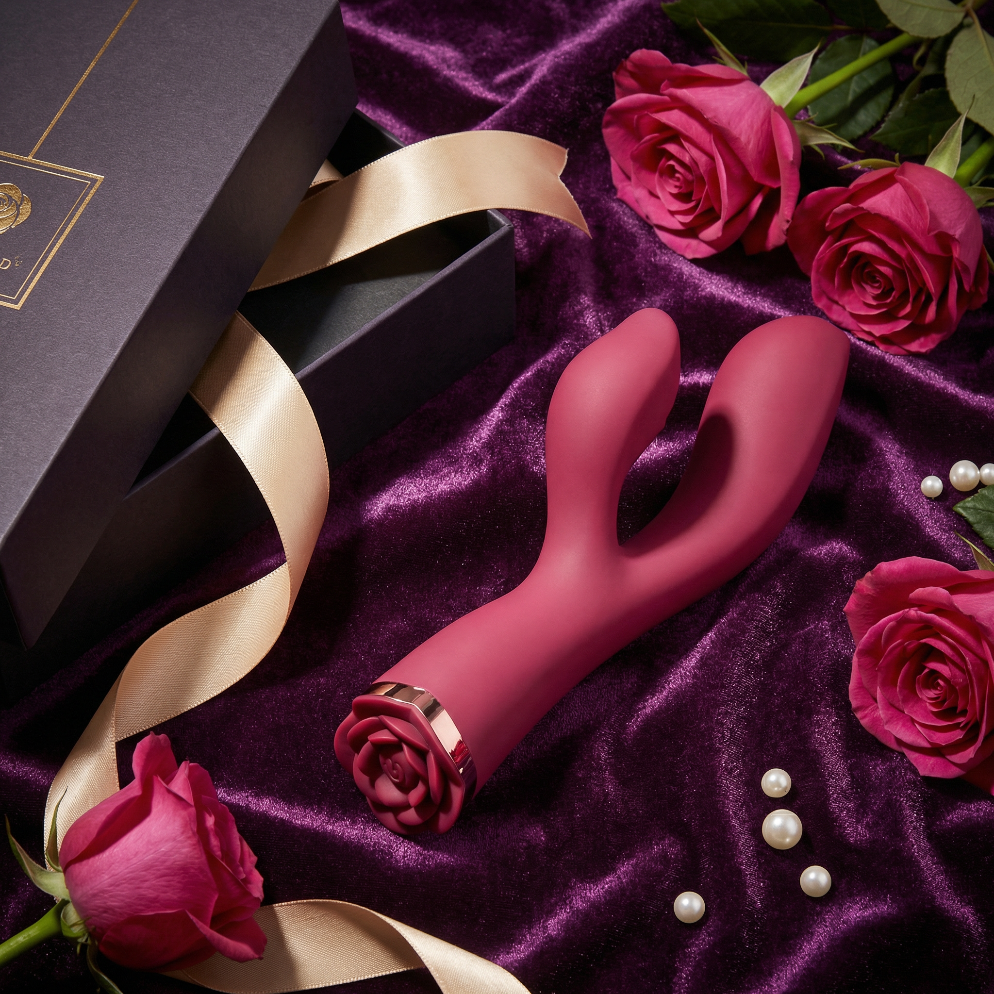 IriMelAng New Flower Series Dual-Head Massager with Remote Control - IPX7 Waterproof