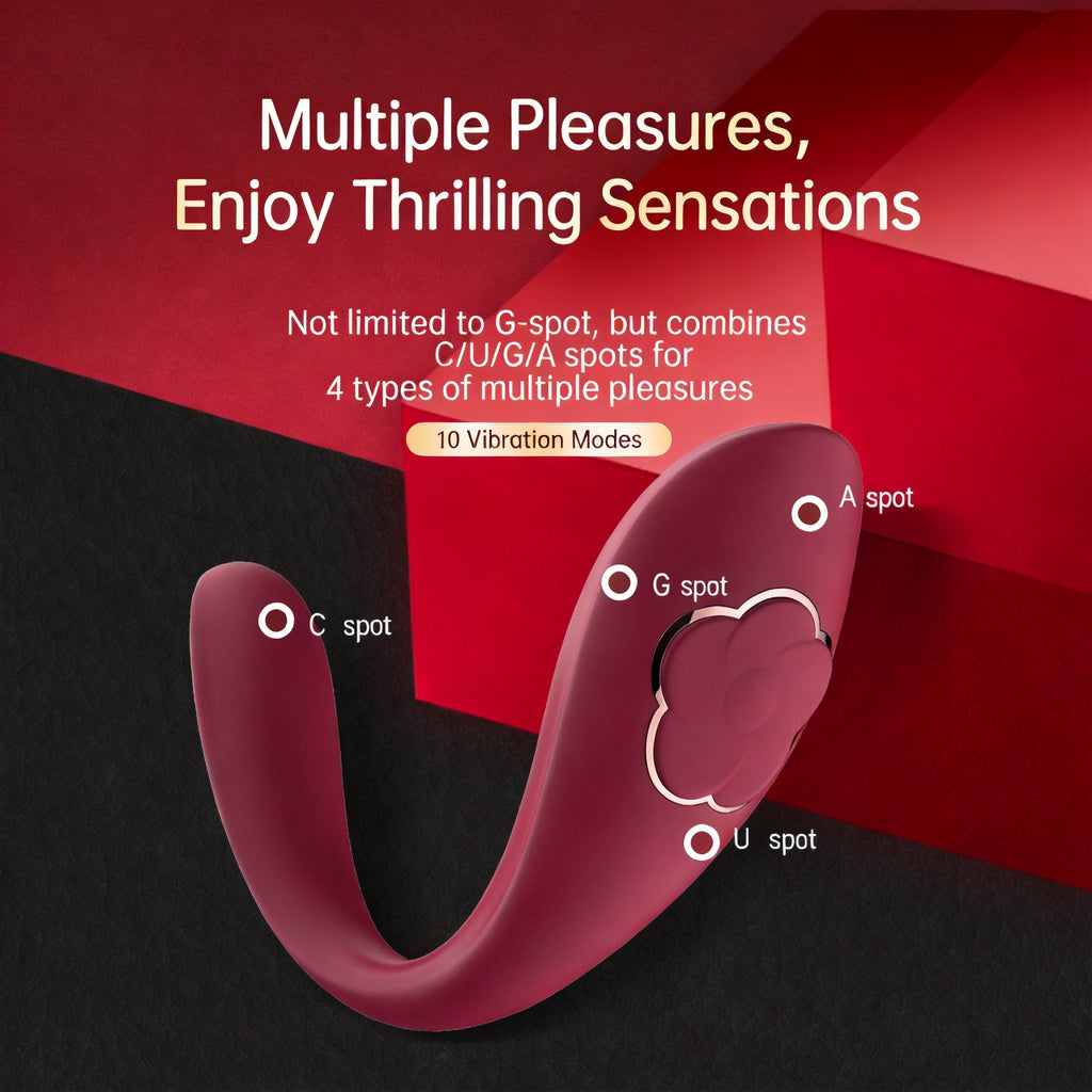 IriMelAng Wearable Flower Vibrator with Remote Control - Dual Motor 10 Modes Couples Massager
