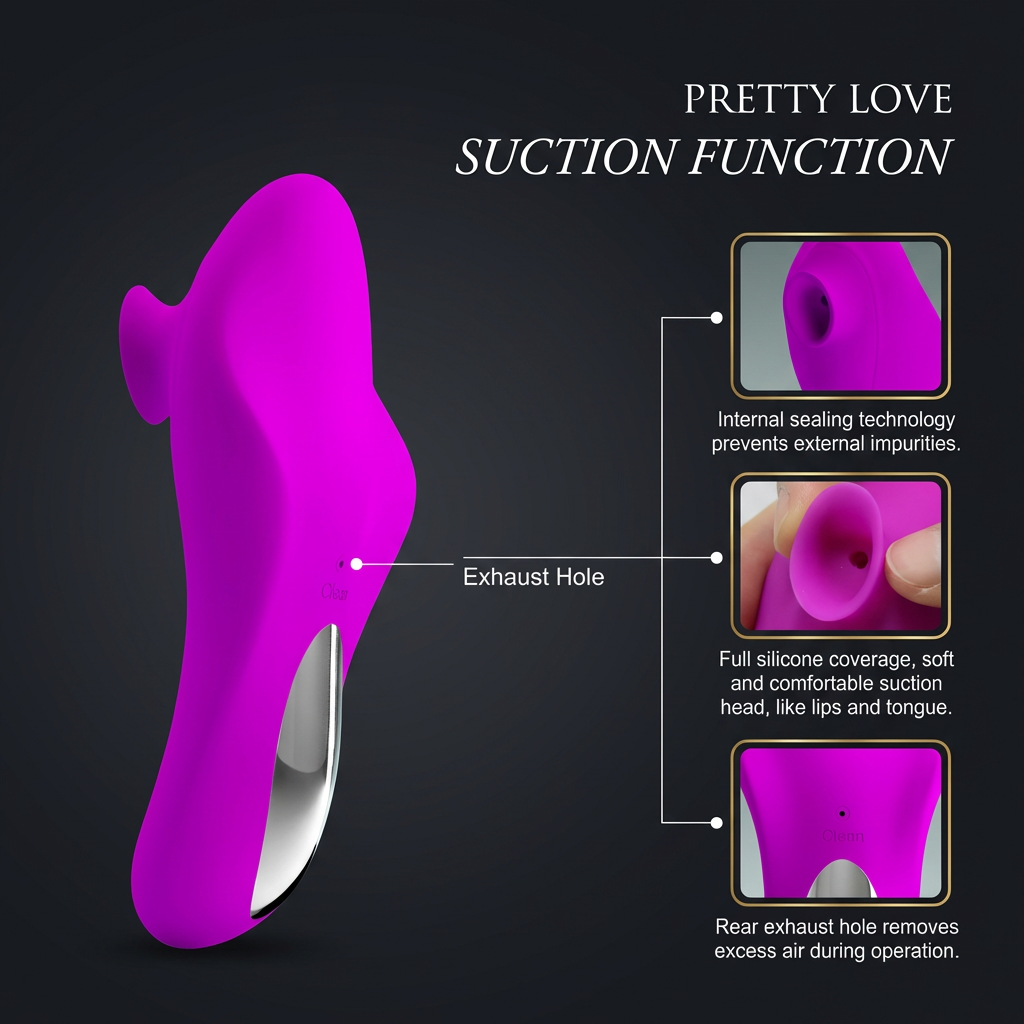 IriMelAng Suction Vibrator - 12 Mode Premium Silicone Massager with IPX7 Waterproof