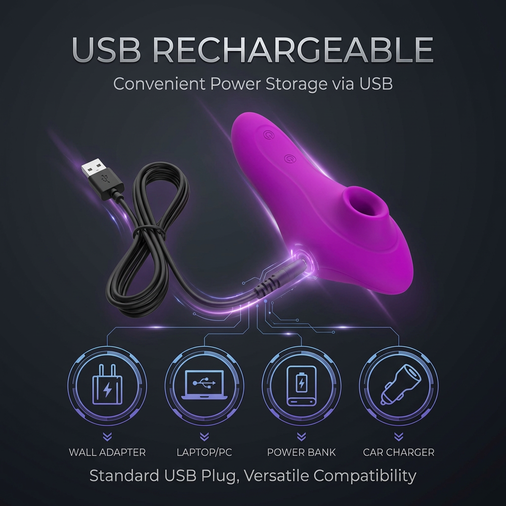 IriMelAng Suction Vibrator - 12 Mode Premium Silicone Massager with IPX7 Waterproof