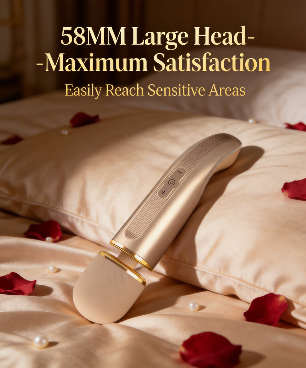 IriMelAng 58MM Large Head Massager Wand - 7 Vibration Modes & 5 Speed Settings