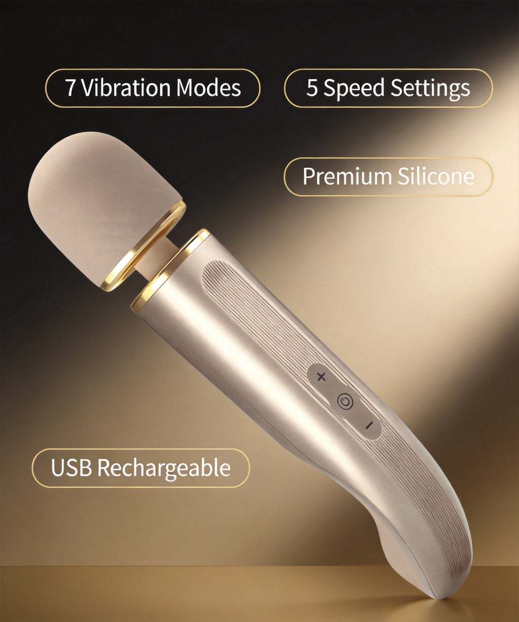 IriMelAng 58MM Large Head Massager Wand - 7 Vibration Modes & 5 Speed Settings