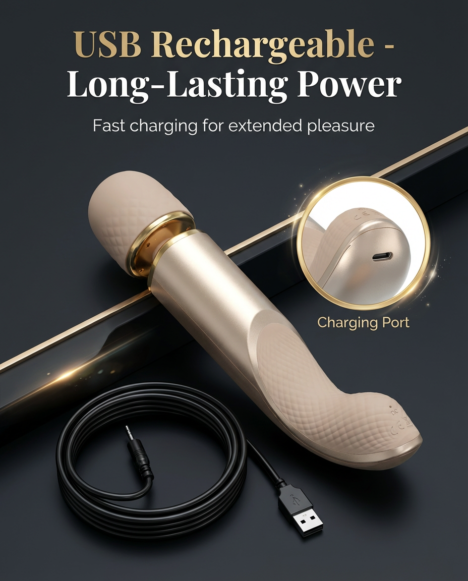 IriMelAng 58MM Large Head Massager Wand - 7 Vibration Modes & 5 Speed Settings