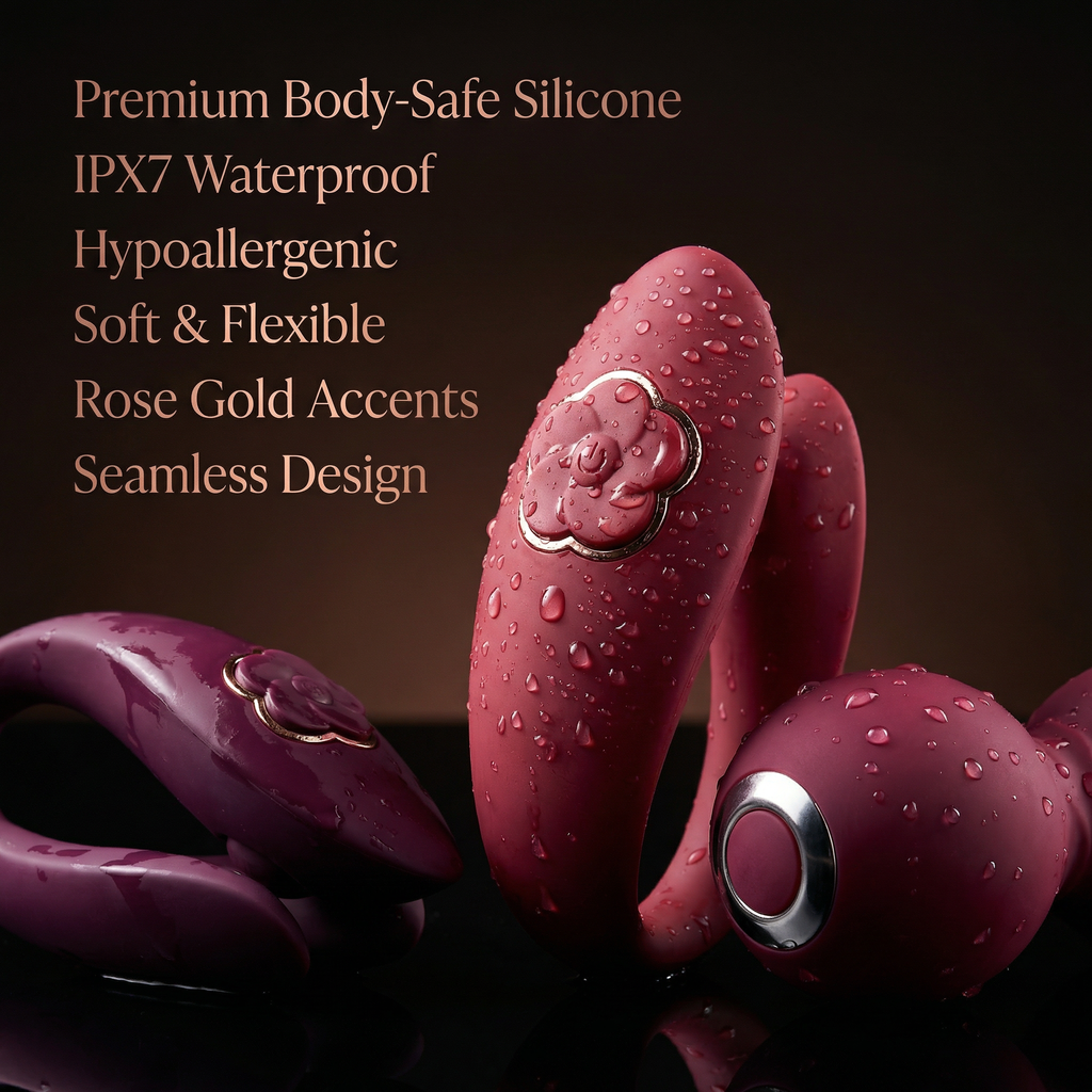 IriMelAng Wearable Flower Vibrator with Remote Control - Dual Motor 10 Modes Couples Massager