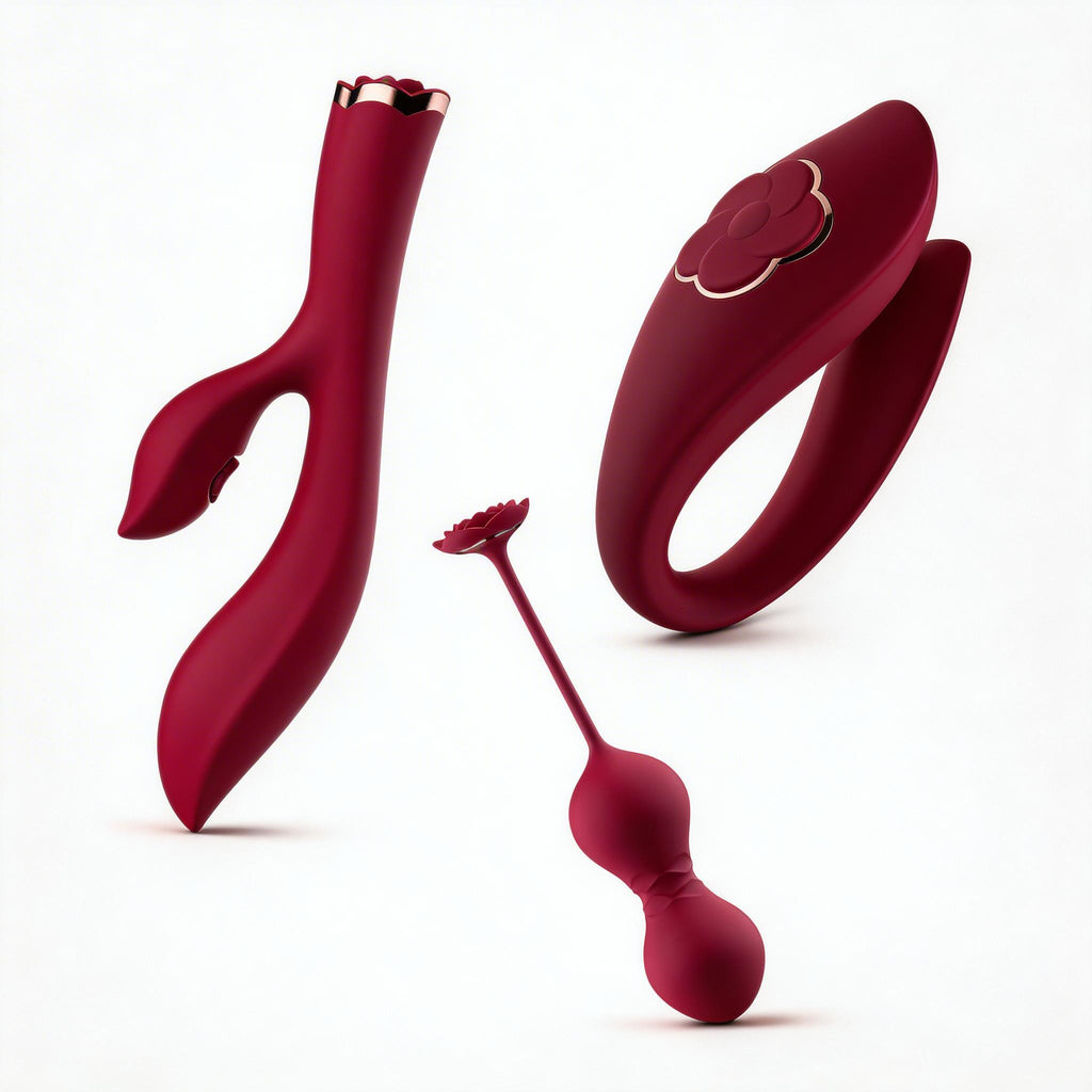 IriMelAng New Flower Series Dual-Head Massager with Remote Control - IPX7 Waterproof