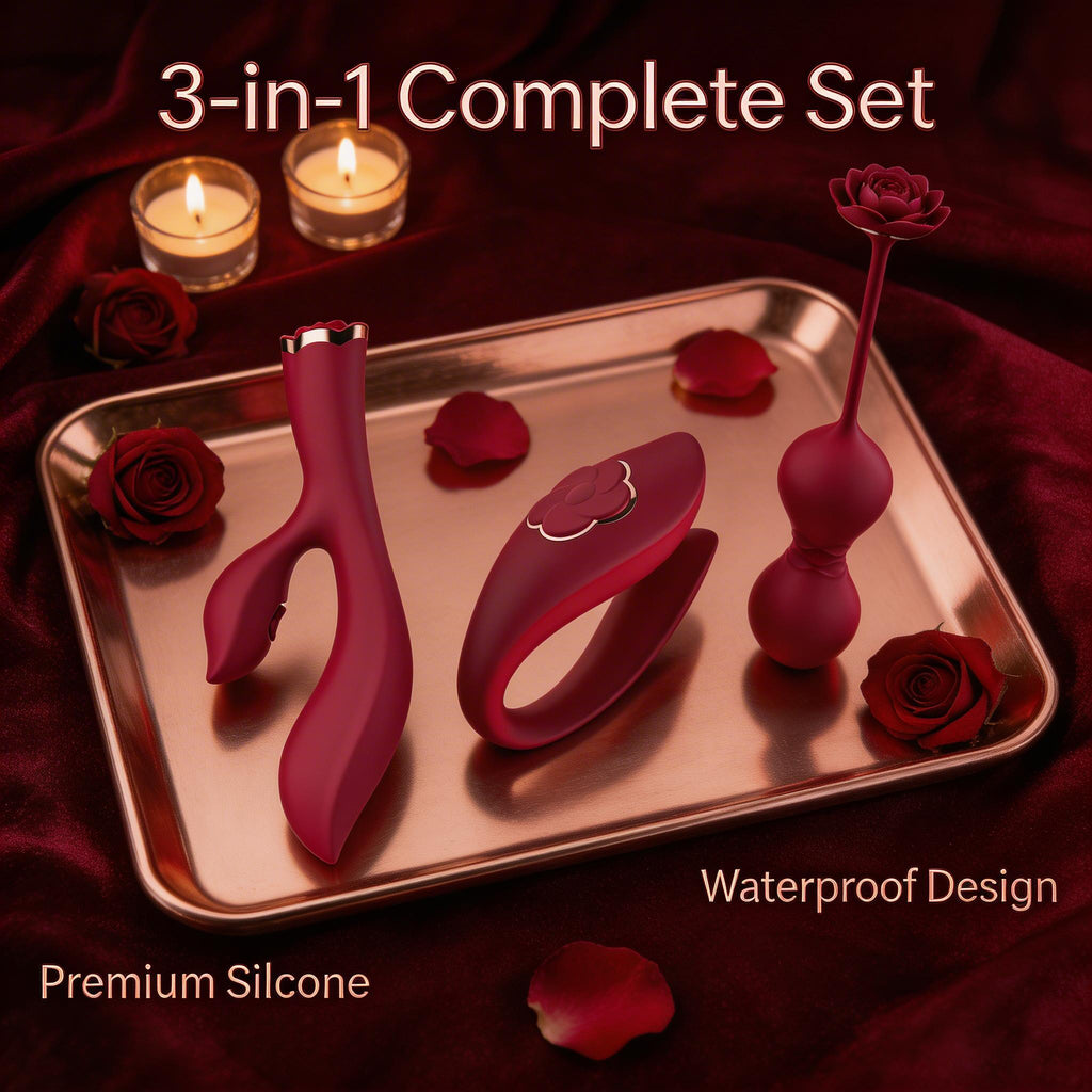 IriMelAng Wearable Flower Vibrator with Remote Control - Dual Motor 10 Modes Couples Massager