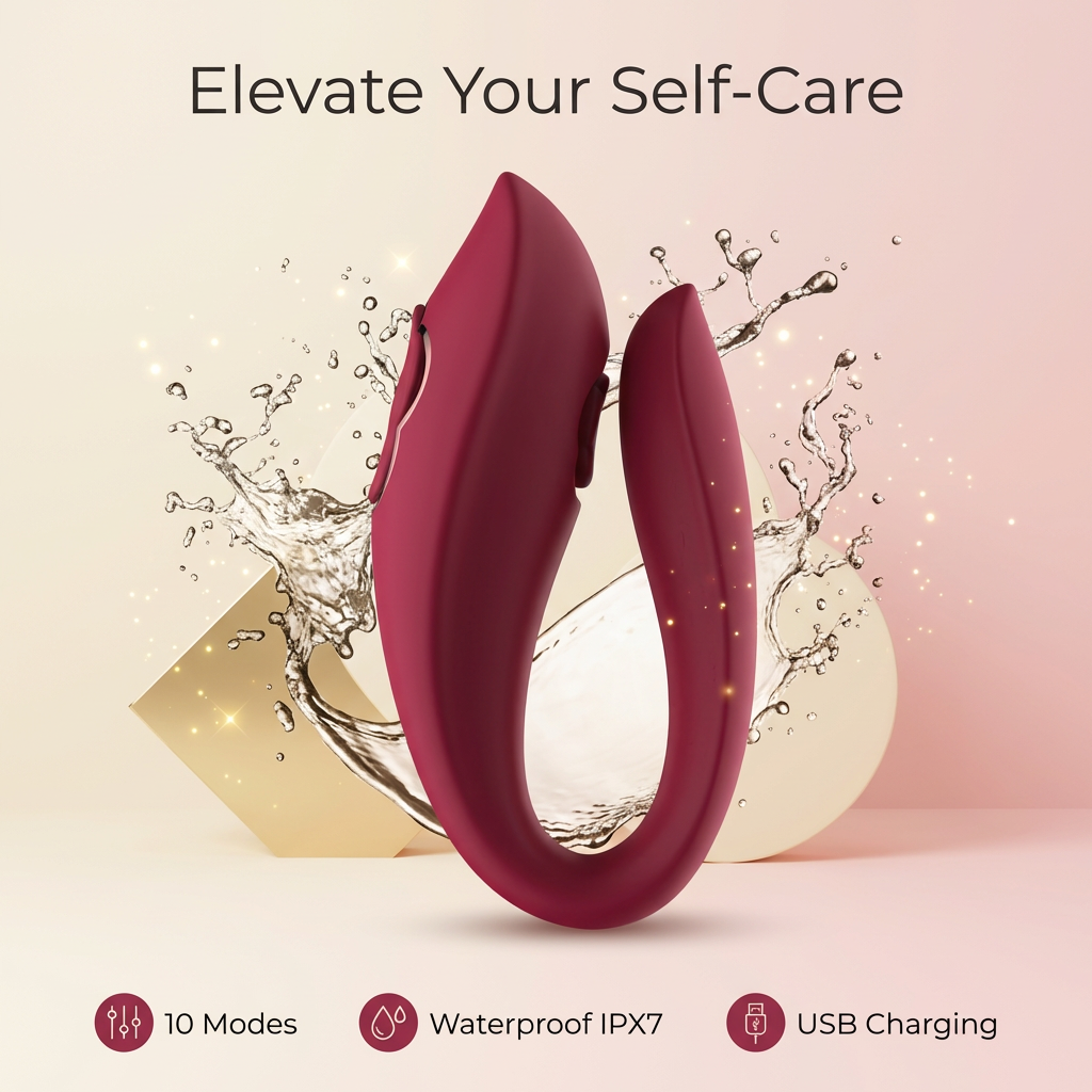 IriMelAng Wearable Flower Vibrator with Remote Control - Dual Motor 10 Modes Couples Massager