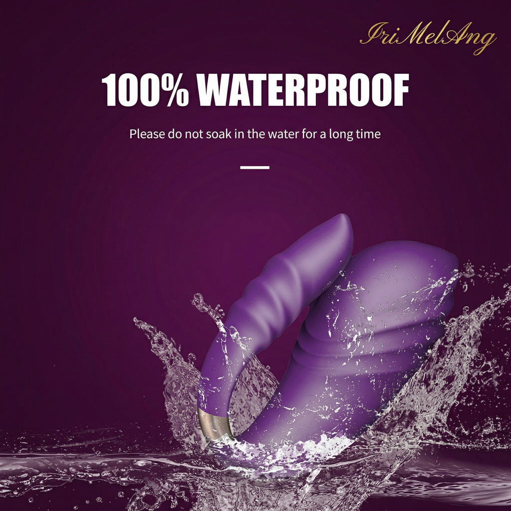 IriMelAng Dual Stimulation Rabbit Vibrator with Shock Lock Ring - Waterproof Massager